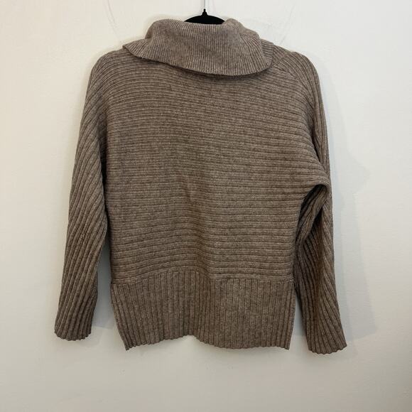 Moth By Anthropologie Cowl Neck Ribbed Sweater size XS Brown/tan - Picture 9 of 11